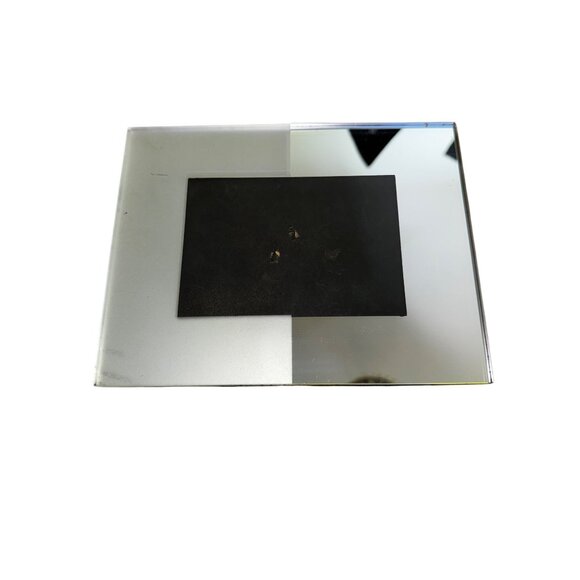 Vtg Illuminations Soma 4X6 Mirror Frame Black Backing Set of two Glass Eighties - Picture 6 of 9